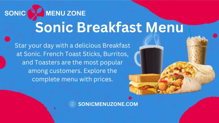 Breakfast Menu at Sonic