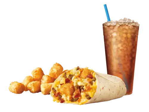 Sonic Ultimate Meat & Cheese Breakfast Burrito Combo