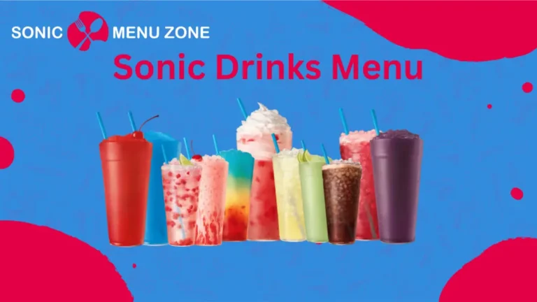 Drinks Menu at Sonic