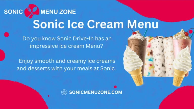 Sonic Desserts Menu